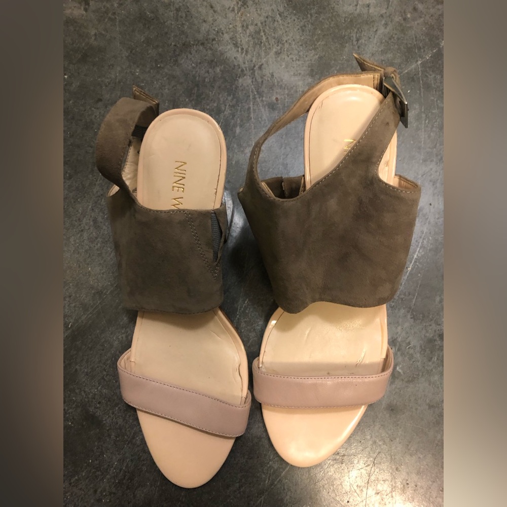 Nine West suede chunky heel